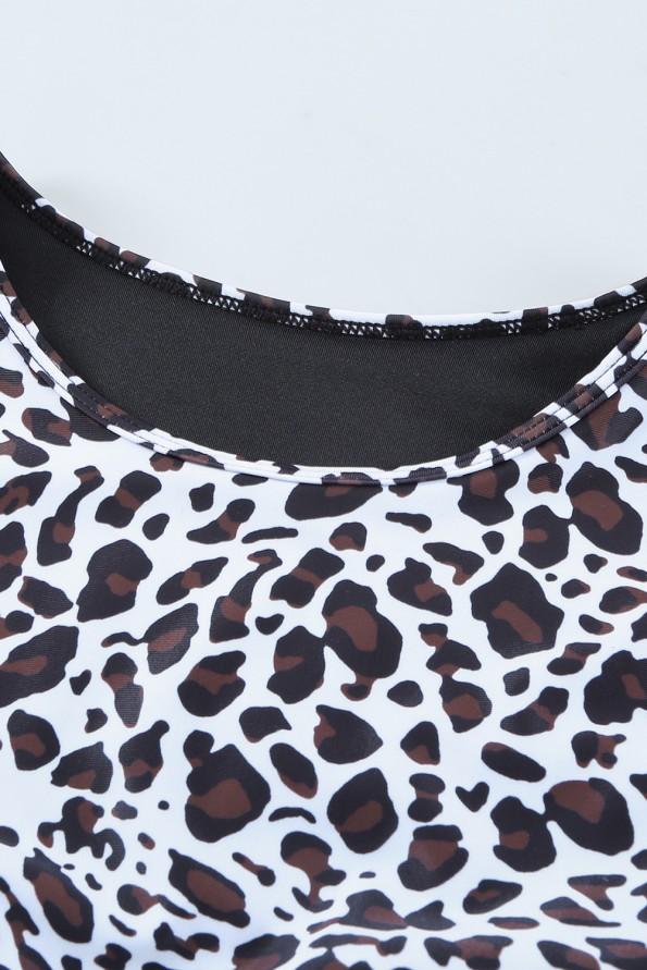 Črne bikini kopalke z visokim pasom v obliki patchwork Jana