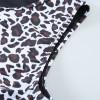 Črne bikini kopalke z visokim pasom v obliki patchwork Jana