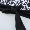Črne bikini kopalke z visokim pasom v obliki patchwork Jana