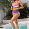 Roza bikini z visokim pasom Jeanne