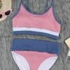 Roza bikini z visokim pasom Jeanne