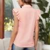 Roza bluza Mackenzie brez rokavov