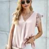 Roza čipkasta bluza Elianna