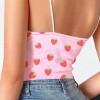 Roza crop top Maggie z jagodami