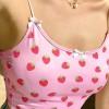 Roza crop top Maggie z jagodami