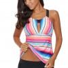 Roza črtast tankini Viviana