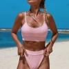Roza dvodelen bikini komplet Paula