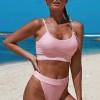 Roza dvodelen bikini komplet Paula