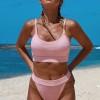 Roza dvodelen bikini komplet Paula