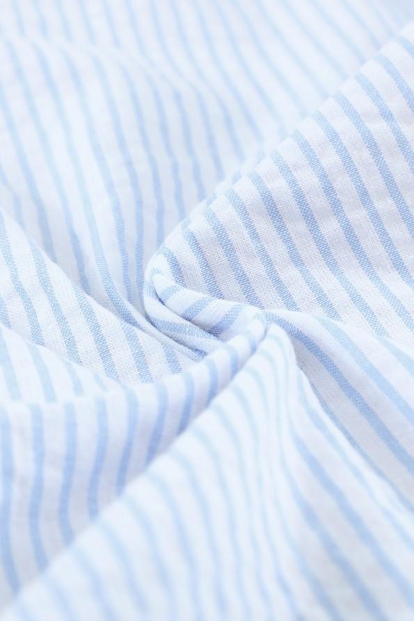 Roza in plava bombažna majica z dolgimi rokavi Fiesca