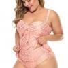 Roza moder peplum tankini Guadalupe za močnejše