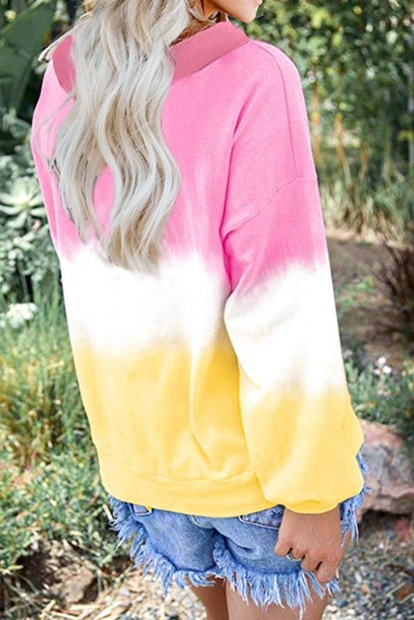 Roza ombre/tie dye pulover Kinsley