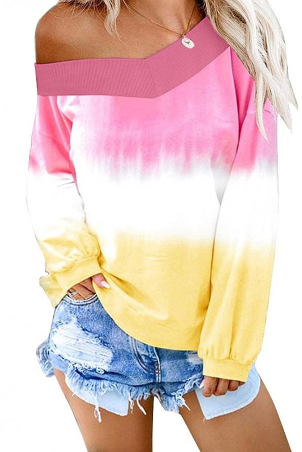 Roza ombre/tie dye pulover Kinsley