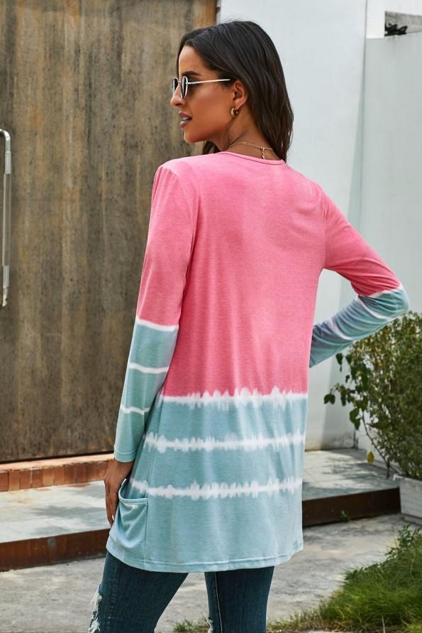 Roza siva tie dye jopica Sutton