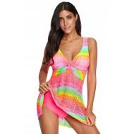 Roza tankini obleka za kopanje Cassidy