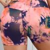 Roza tie dye kratke joga hlače Jayda s potiskom