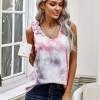 Roza tie dye majica brez rokavov Liana