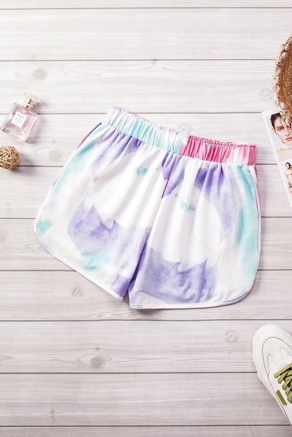 Roza tie dye terry kratke hlače Selena