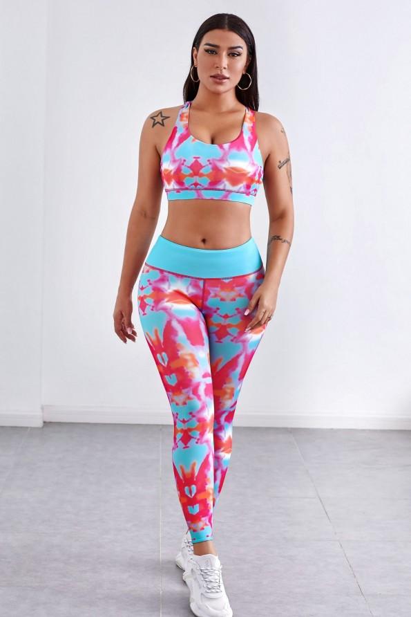 Roza turkizen tie dye jogging Brynlee komplet
