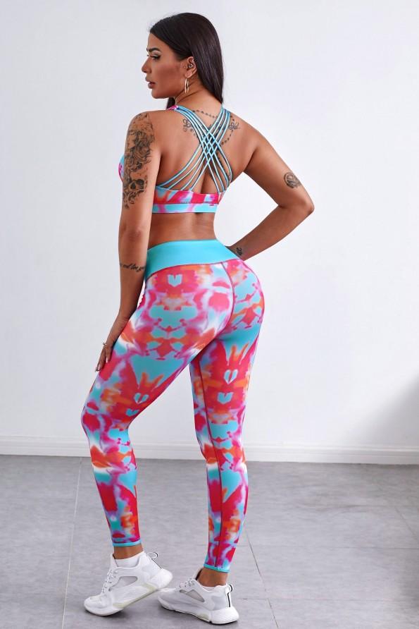 Roza turkizen tie dye jogging Brynlee komplet