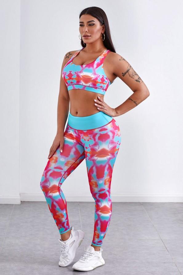 Roza turkizen tie dye jogging Brynlee komplet