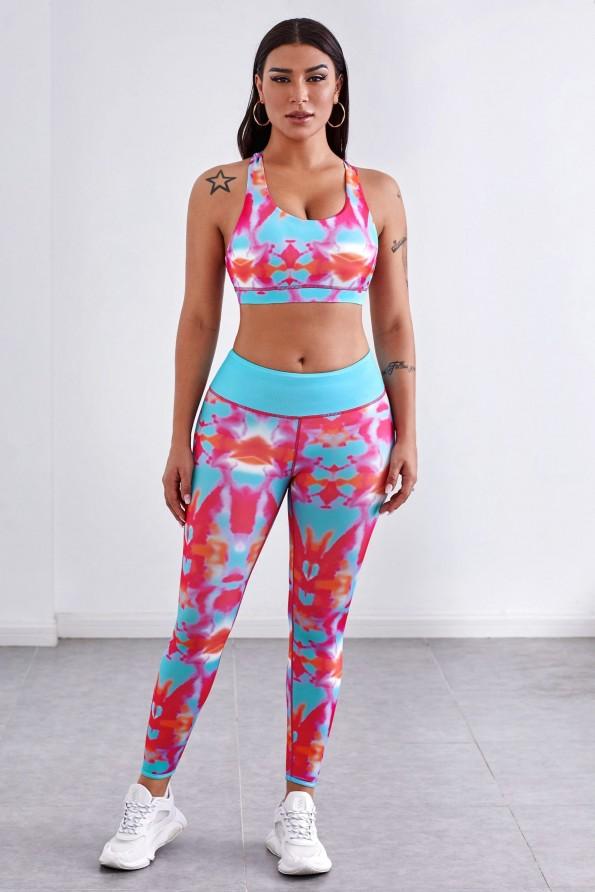 Roza turkizen tie dye jogging Brynlee komplet