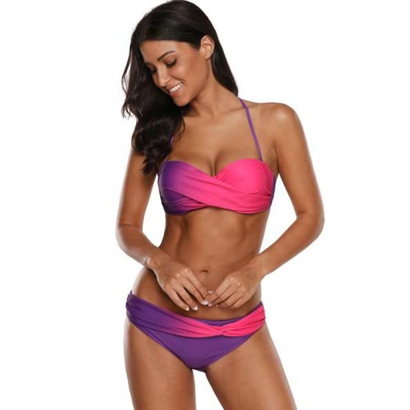 Rožnati bikini tie dye Jenna