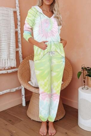 Rumena bombažna tie dye oblačila Reagan za prosti čas