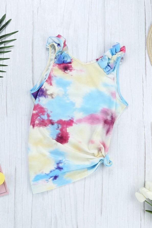 Rumena tie dye majica brez rokavov Avianna