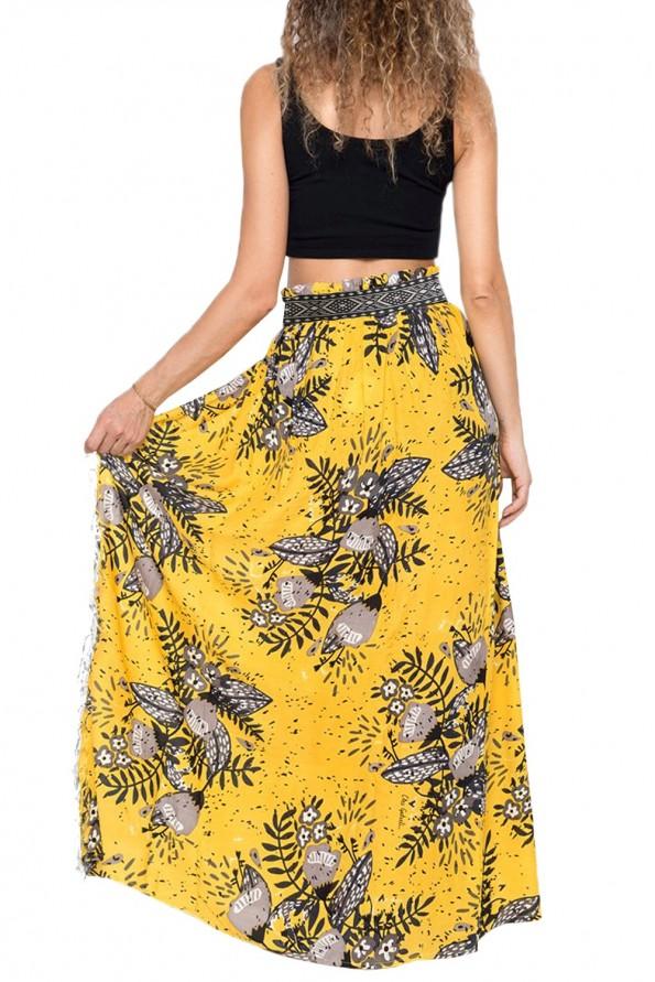 Rumeno poletno maxi krilo Brooke