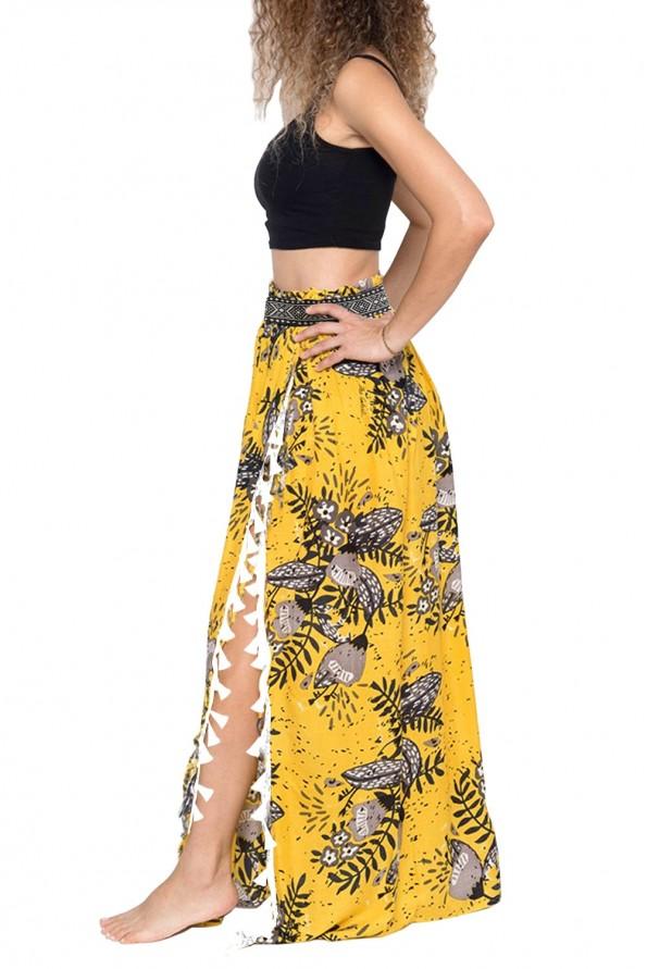 Rumeno poletno maxi krilo Brooke