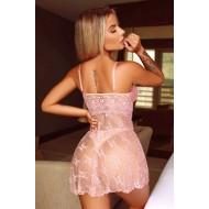 Seksi roza bodi s čipkami Zenita