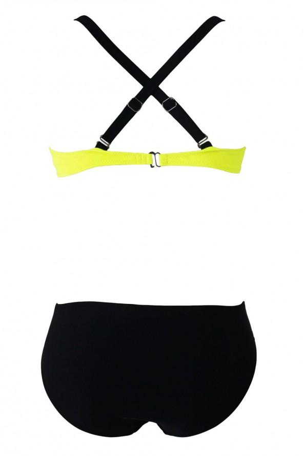 Seksi rumeni oblazinjeni bikini komplet Yeloya