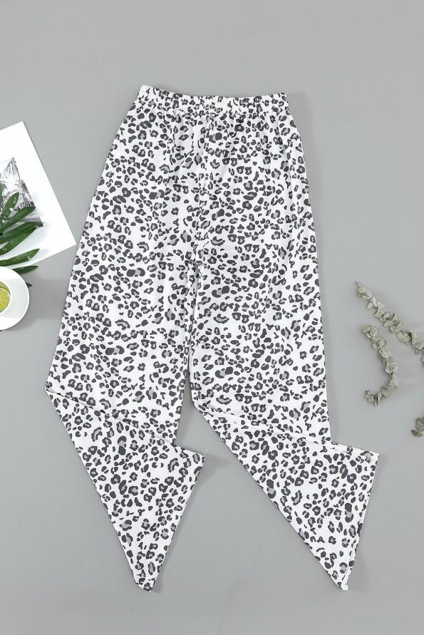 Široke hlače Genesis z leopardjim motivom