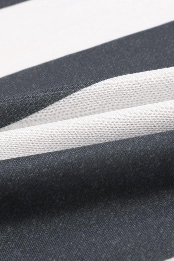 Siv prevelik pulover Valentina z okroglim ovratnikom