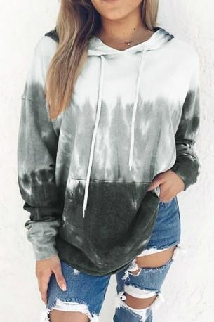 Siv pulover Daisy s kapuco