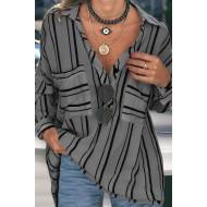 Siva črtasta bluza Luciana