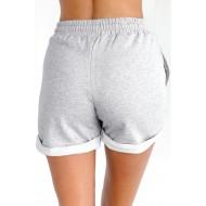 Sive kratke hlače z zavihanim robom Adalynn