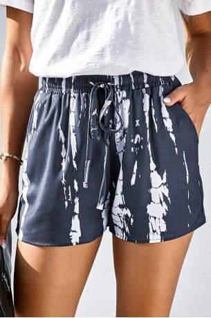 Sive tie dye ohlapne hlače Alexis z vrvico