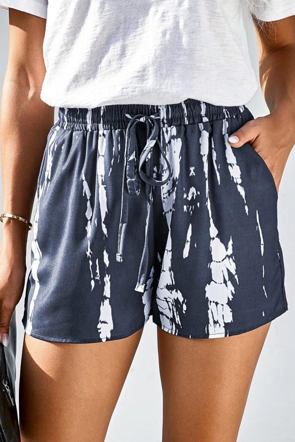 Sive tie dye ohlapne hlače Alexis z vrvico