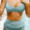 Svetlo moder bikini Averie z visokim pasom