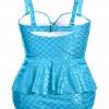 Svetlo moder peplum tankini Oakleigh za močnejše