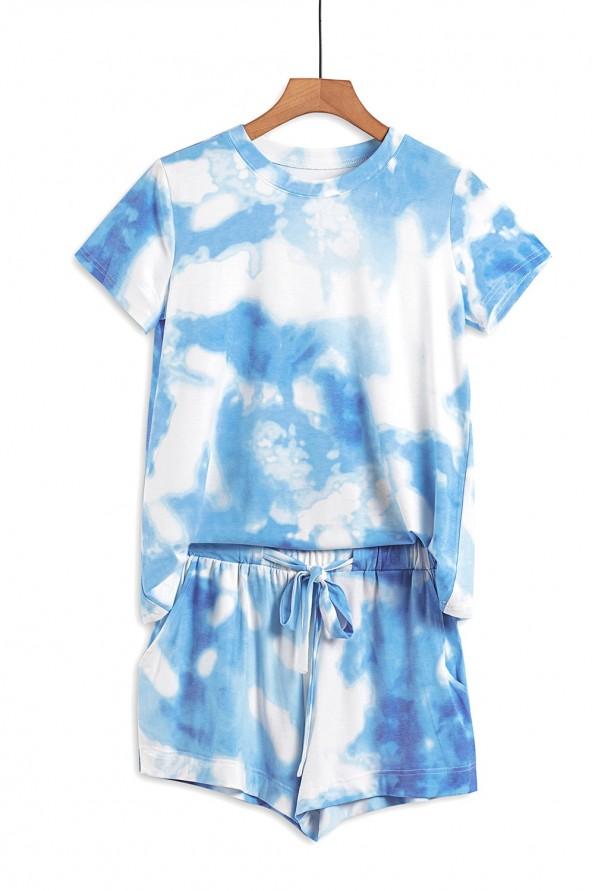 Svetlo moder tie dye komplet Sloane