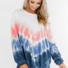 Svetlo moder tie dye ombre pulover Allison