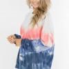 Svetlo moder tie dye ombre pulover Allison