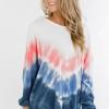 Svetlo moder tie dye ombre pulover Allison