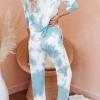 Svetlo moder tie dye pleten komplet Esther