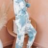 Svetlo moder tie dye pleten komplet Esther