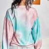 Svetlo moder tie dye pleten pulover Alexa