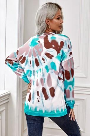 Svetlo moder tie dye pulover Gianna